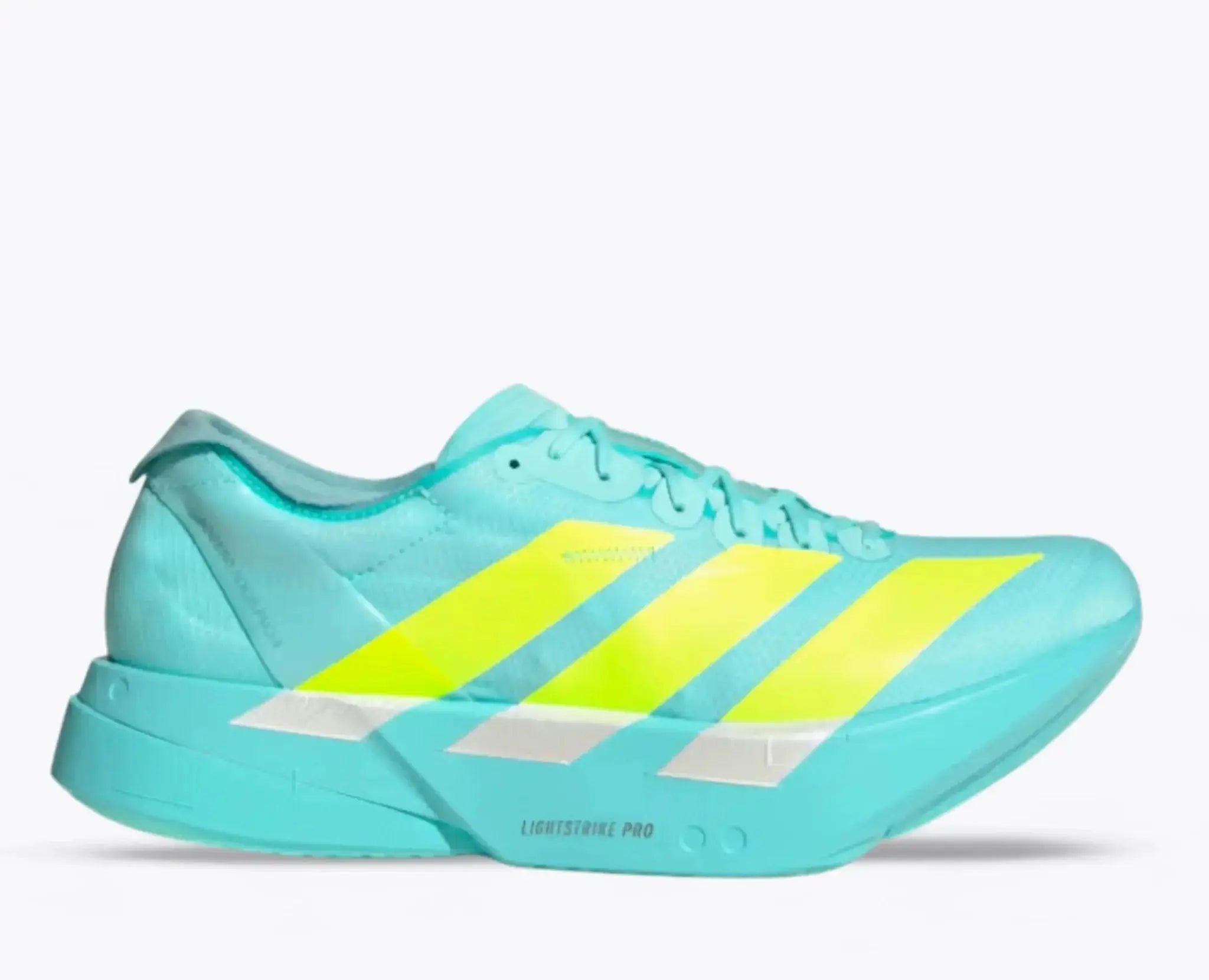 Adidas Adizero Adios Pro 4 Flash Aqua Lucid Lemon running shoe