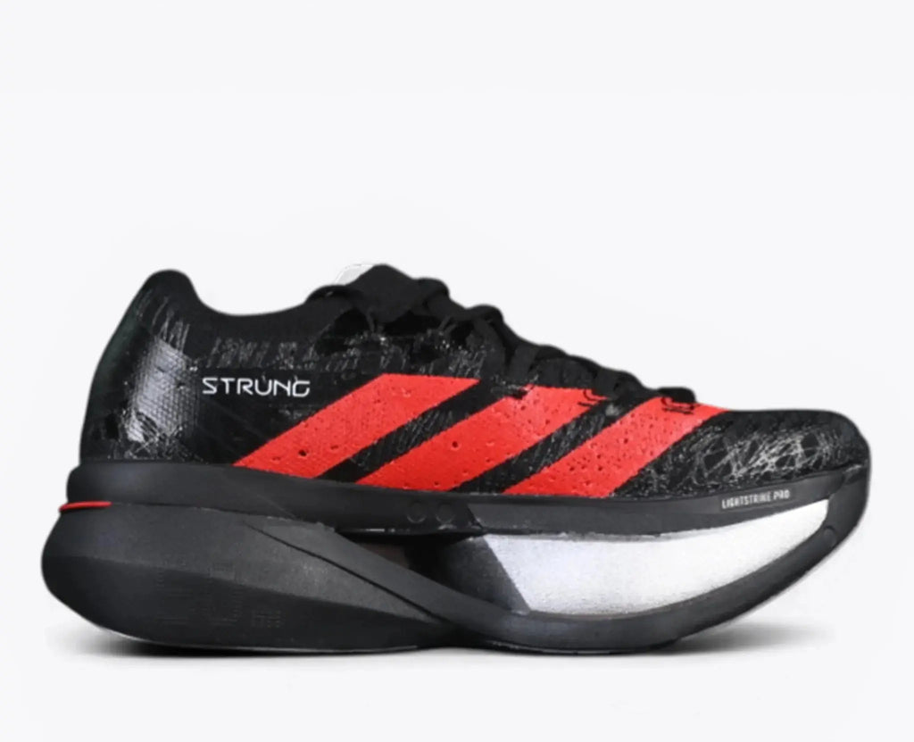 Adidas Adizero Prime X3 Strung Mercedes AMG Black Lucid Red running shoe