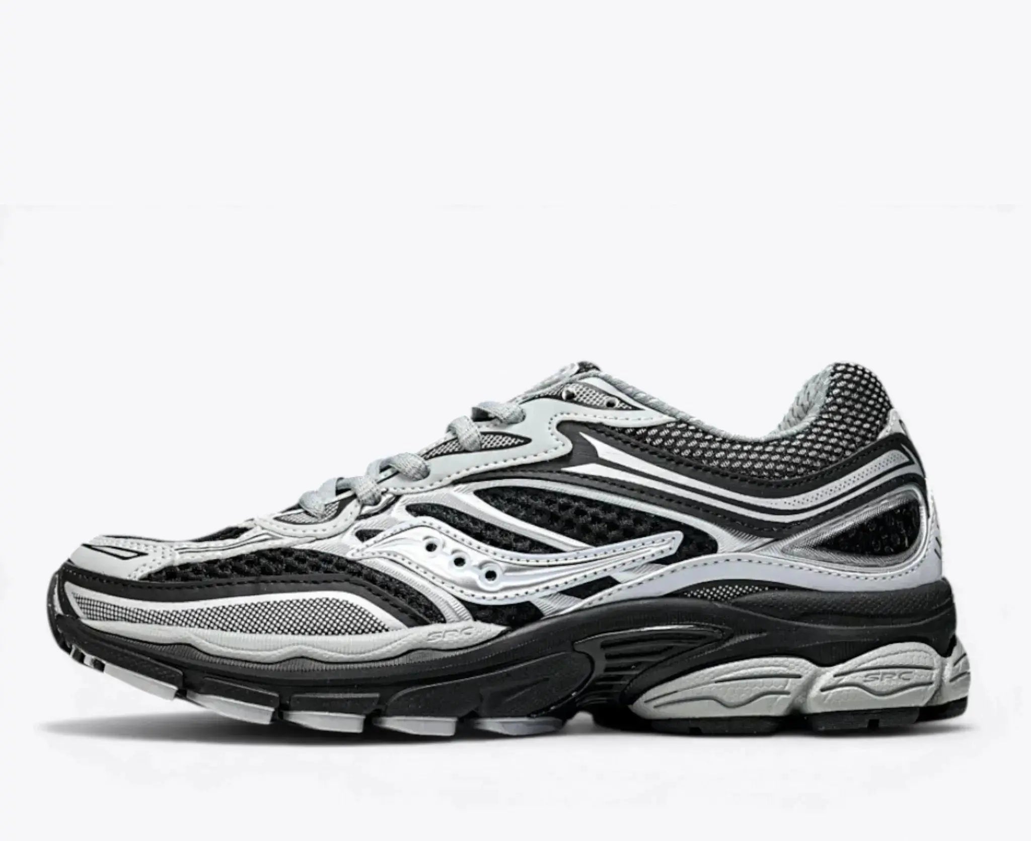 Saucony OG ProGrid Omni 9 Black Silver retro running shoe